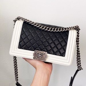 Chanel Lambskin Quilted Medium Boy Bag